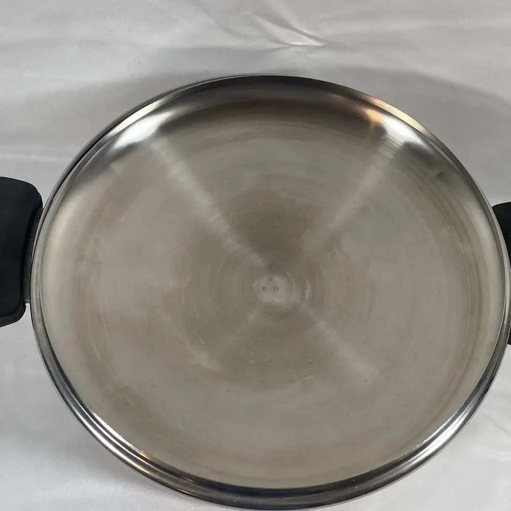 Revere Ware 6-Qt Stock Pot & Lid Copper Bottom Stainless Riverside CA Pre-1968